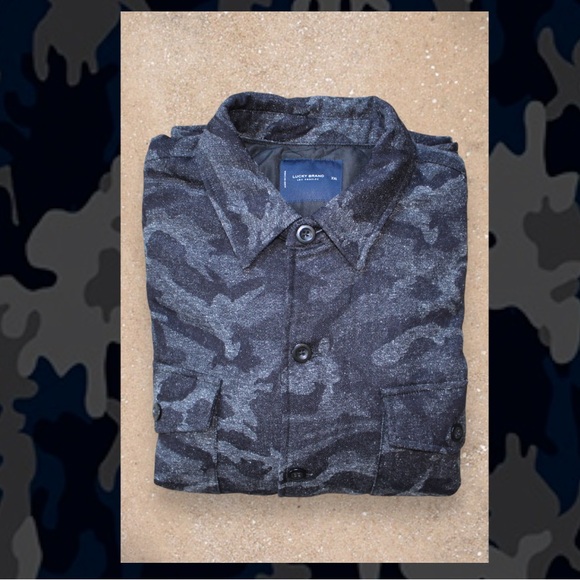 Lucky Brand Camouflage Button Down Shirt Jacket - Picture 10 of 14